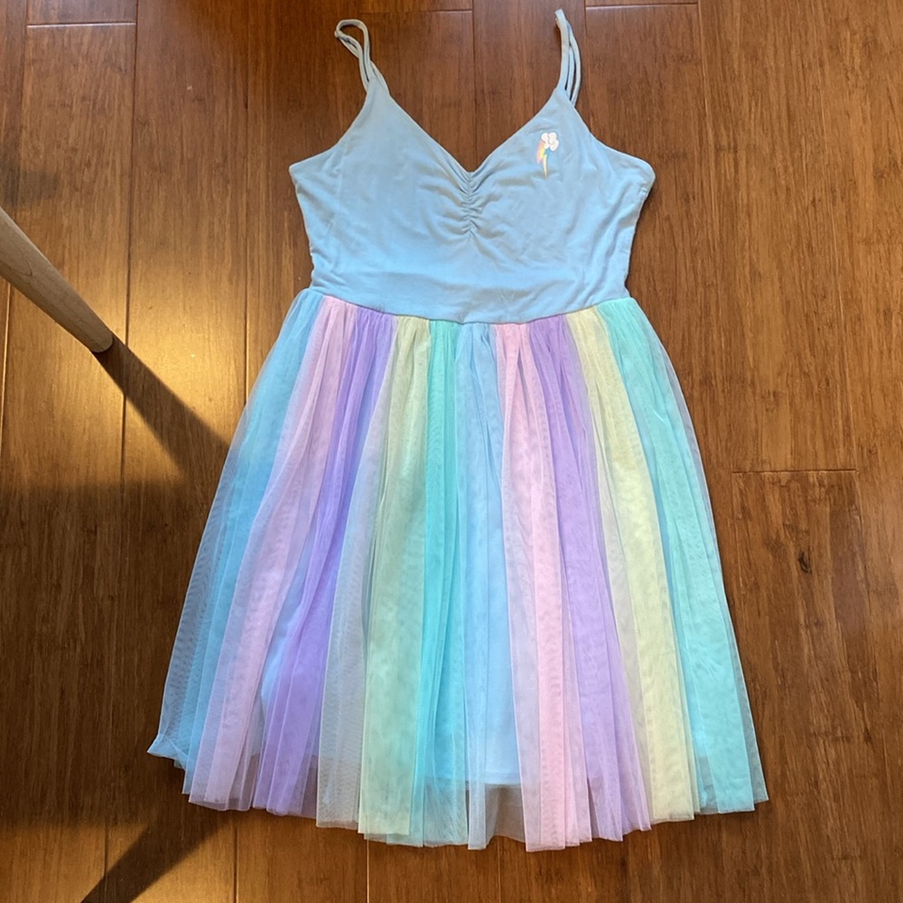 Pastel Rainbow Tulle My Little Pony Summer Dress Adult Medium